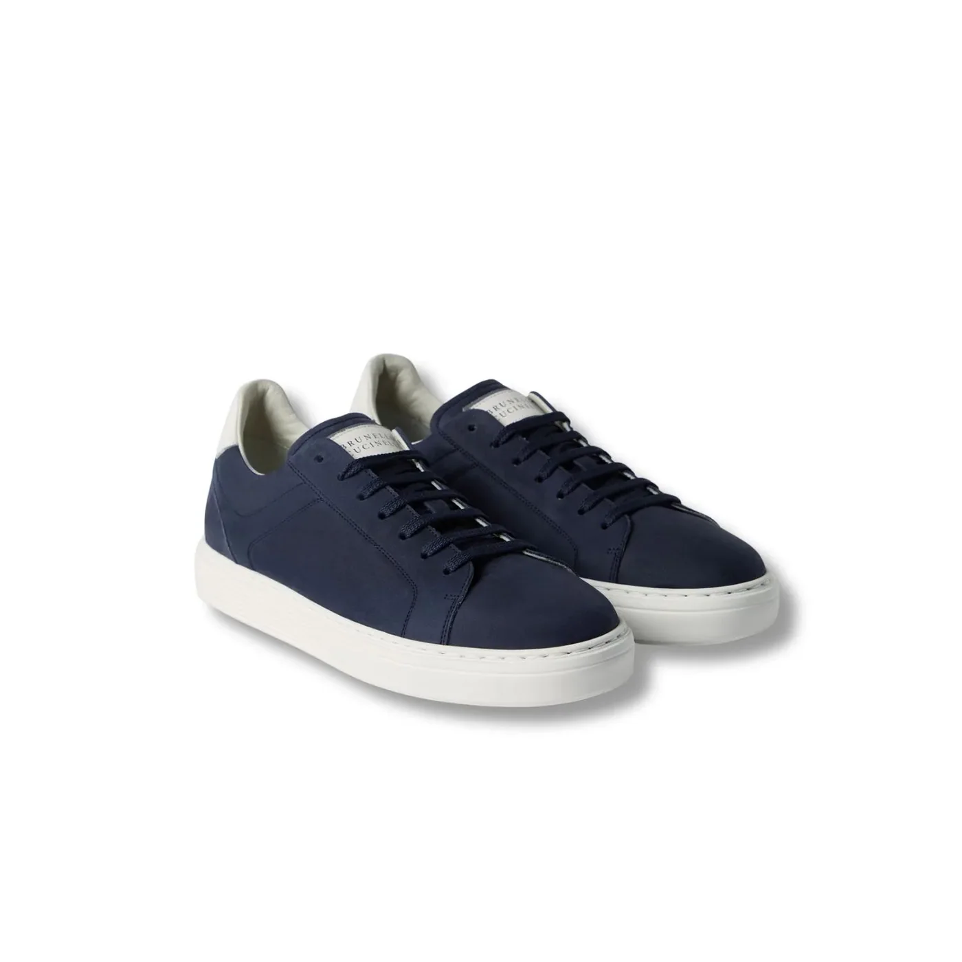 Brunello Cucinelli Nubuck Calfskin Sneakers Blue Loafers - 252MZUDBTJ264