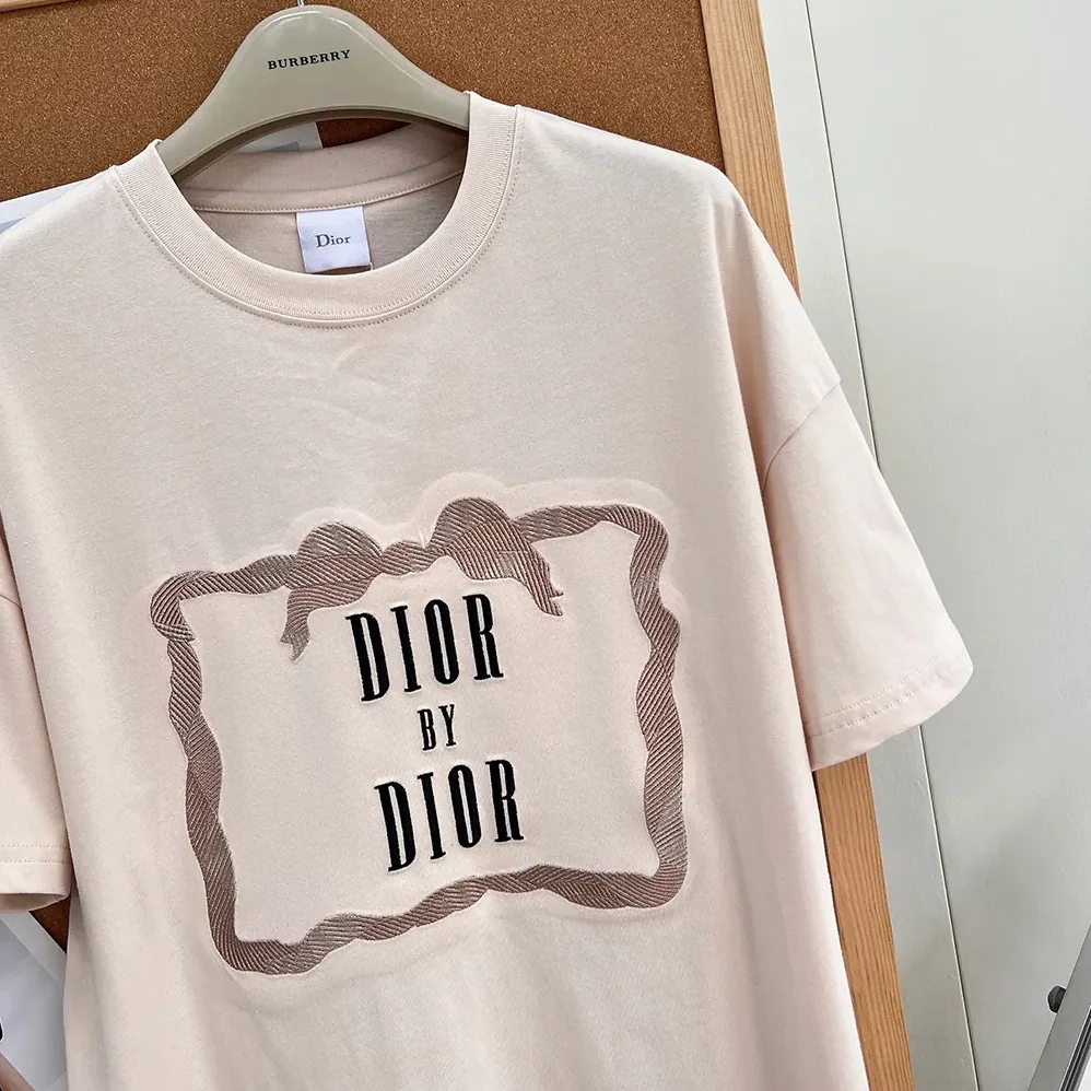 Dior Oversized Embroidered Book Cover T for Women in Shirt Pink Cotton Jersey