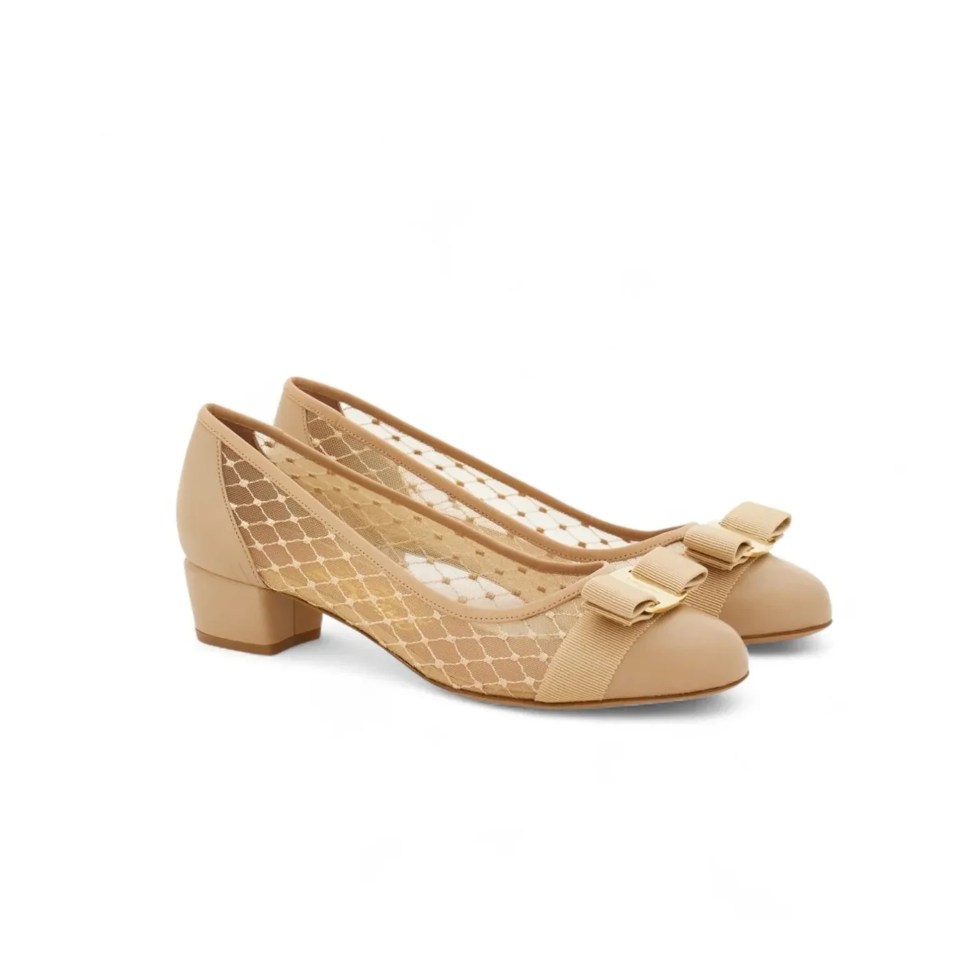 Ferragamo Vara Pump Beige 01J562