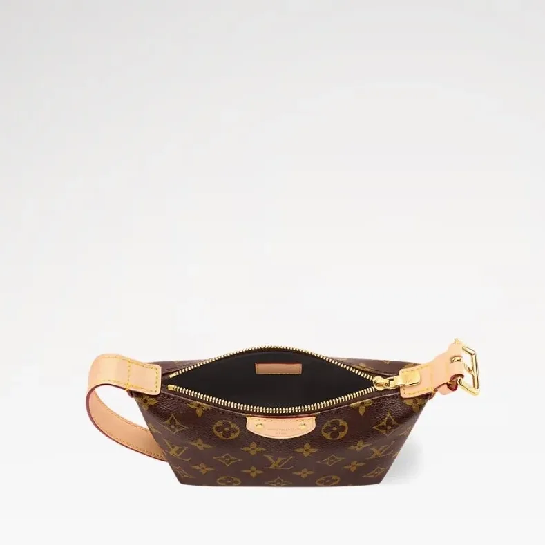 Louis Vuitton Pochette Hills Shoulder Bag / Brown Monogram Canvas Gold Hardware