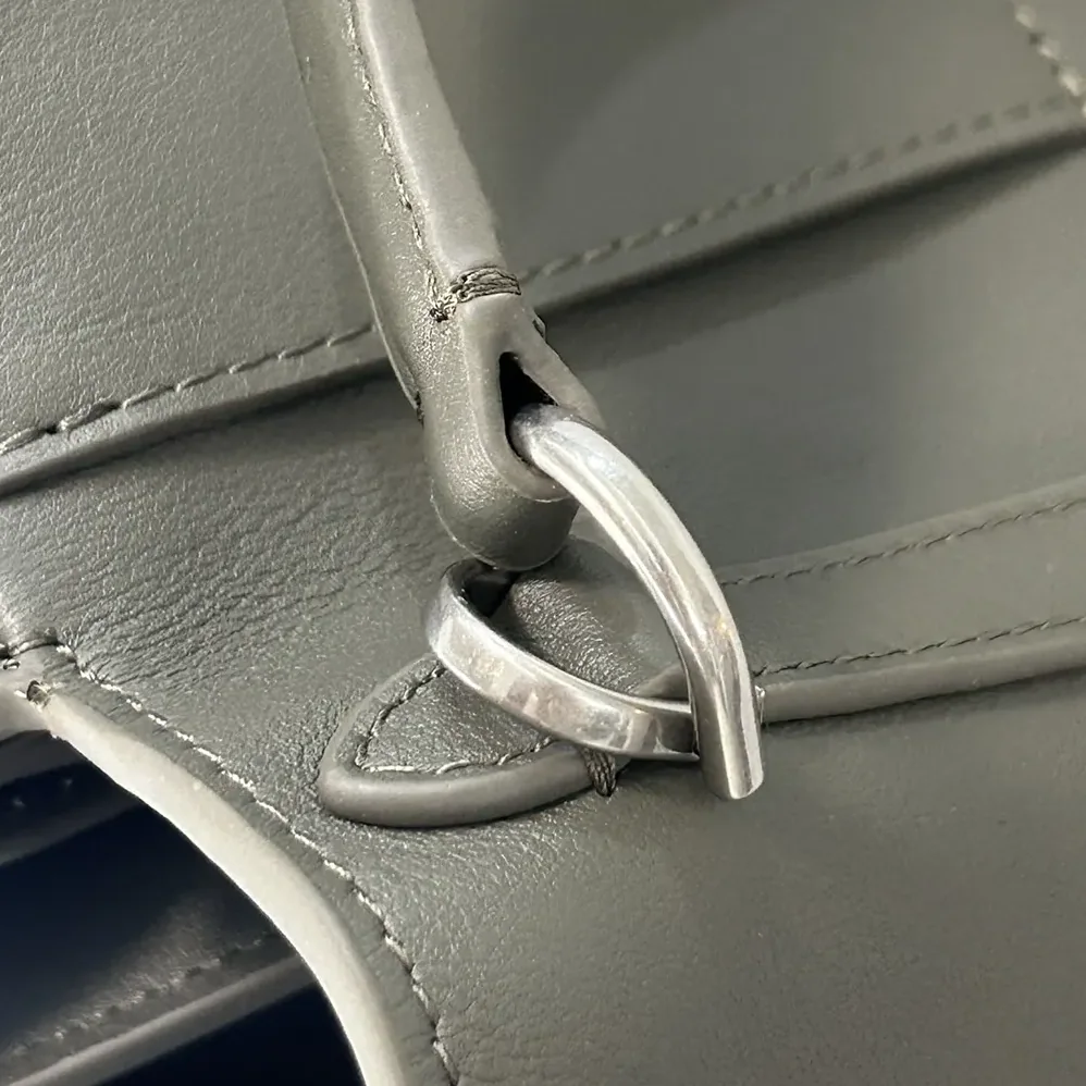 Balenciaga Rodeo Handbag Mini In Khaki Smooth Calfskin Aged for Women in Silver Hardware