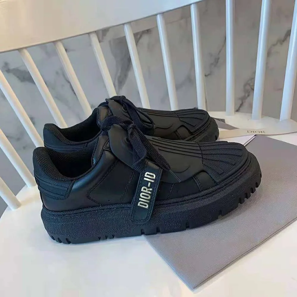Dior Dior-Id Sneaker Black Rubber and Calfskin for Women Dior Dior-Id Sneaker Black Rubber and Calfskin for Women