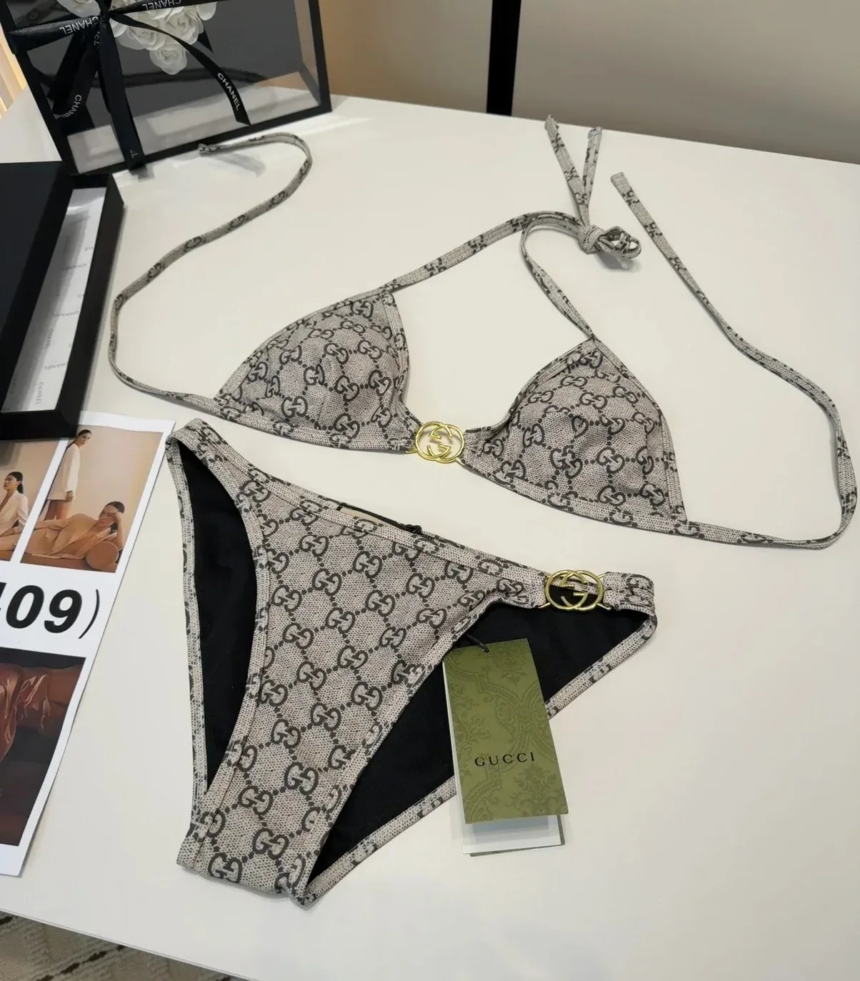 Gucci GG Bikini Beige in Ebony