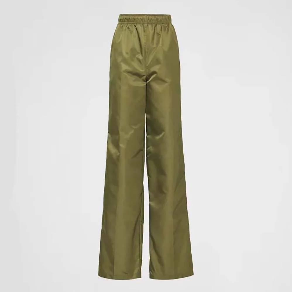 Prada Re-Nylon Pants for Women in Green Prada Re-Nylon Pants for Women in Green