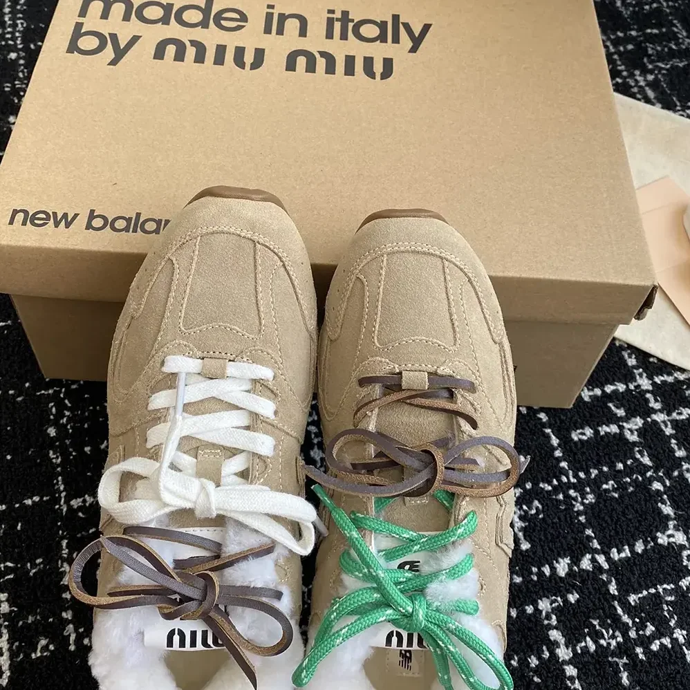 Miu Miu New Balance X Miu Miu 530 SL Bleached Leather Sneakers for Women Miu Miu New Balance X Miu Miu 530 SL Bleached Leather Sneakers for Women