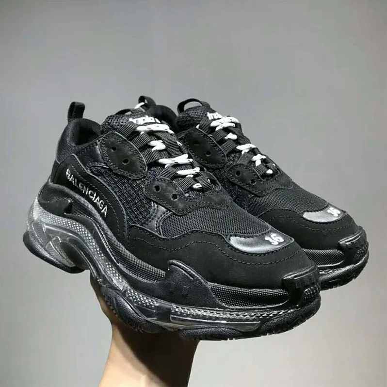 Balenciaga Shoes Triple S Clear Sole Trainers for Unisex in Black