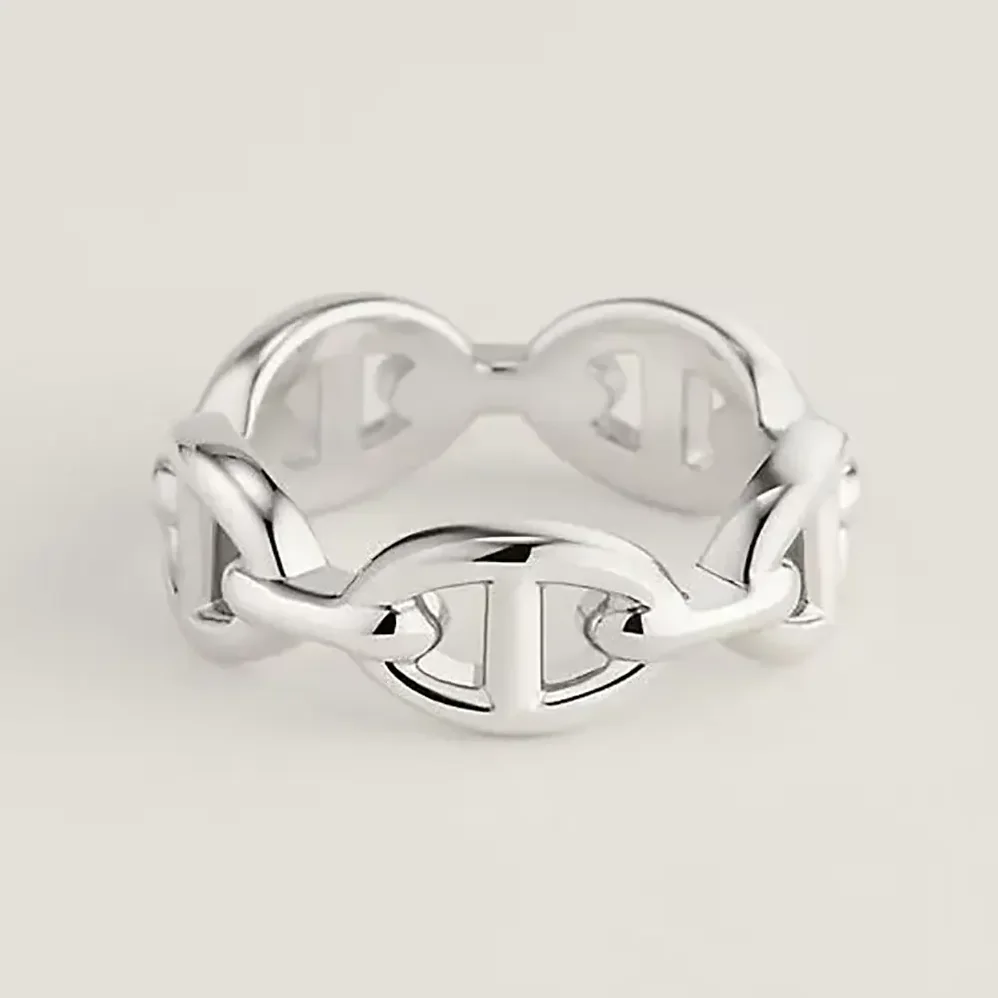 Hermes Chaine D Ancre Enchainee Ring Small Model for Women Hermes Chaine D Ancre Enchainee Ring Small Model for Women