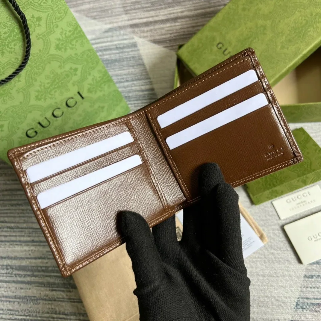 Gucci Card Case Wallet with Interlocking G Brown / GG Gucci Card Case Wallet with Interlocking G Brown / GG