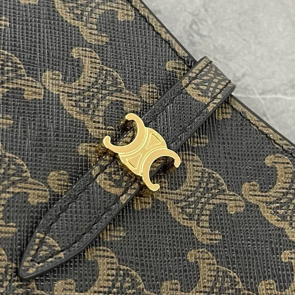 Celine Tina Shoulder Bag In Triomphe Canvas for Women in Black