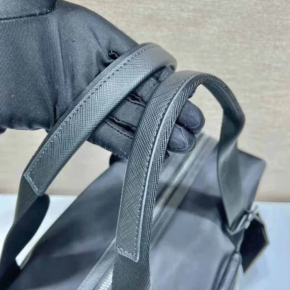 Prada Re-Nylon and Saffiano Leather Duffle Bag for Unisex in Black Prada Re-Nylon and Saffiano Leather Duffle Bag for Unisex in Black