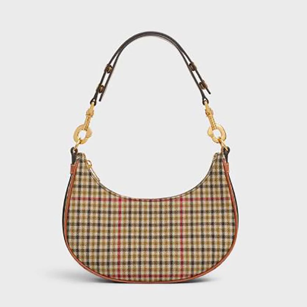 Celine Medium Strap Ava Bag in Textile and Calfskin for Women Celine Medium Strap Ava Bag in Textile and Calfskin for Women