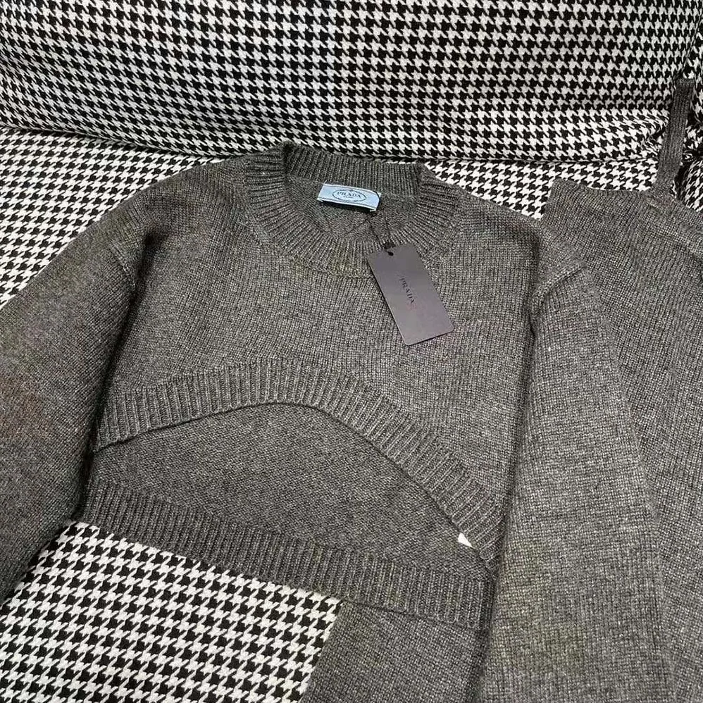 Prada Cashmere and Wool Sweater for Women in Silver