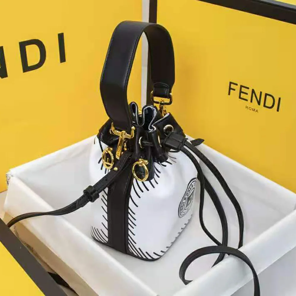Fendi Mon Tresor White Canvas Mini for Women in Bag Fendi Mon Tresor White Canvas Mini for Women in Bag