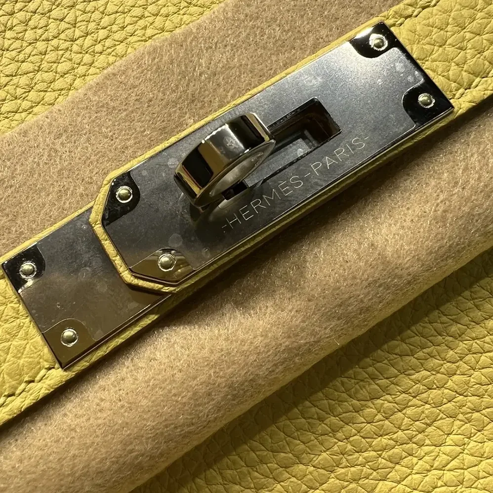 Hermes Birkin 30 Bag in Epsom Leather with Silver Hardware in Yellow/Silver Hermes Birkin 30 Bag in Epsom Leather with Silver Hardware in Yellow/Silver