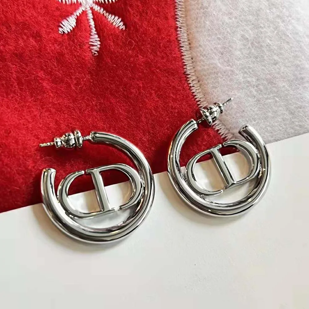 Dior 30 Montaigne Earrings Silver for Women in Finish Metal