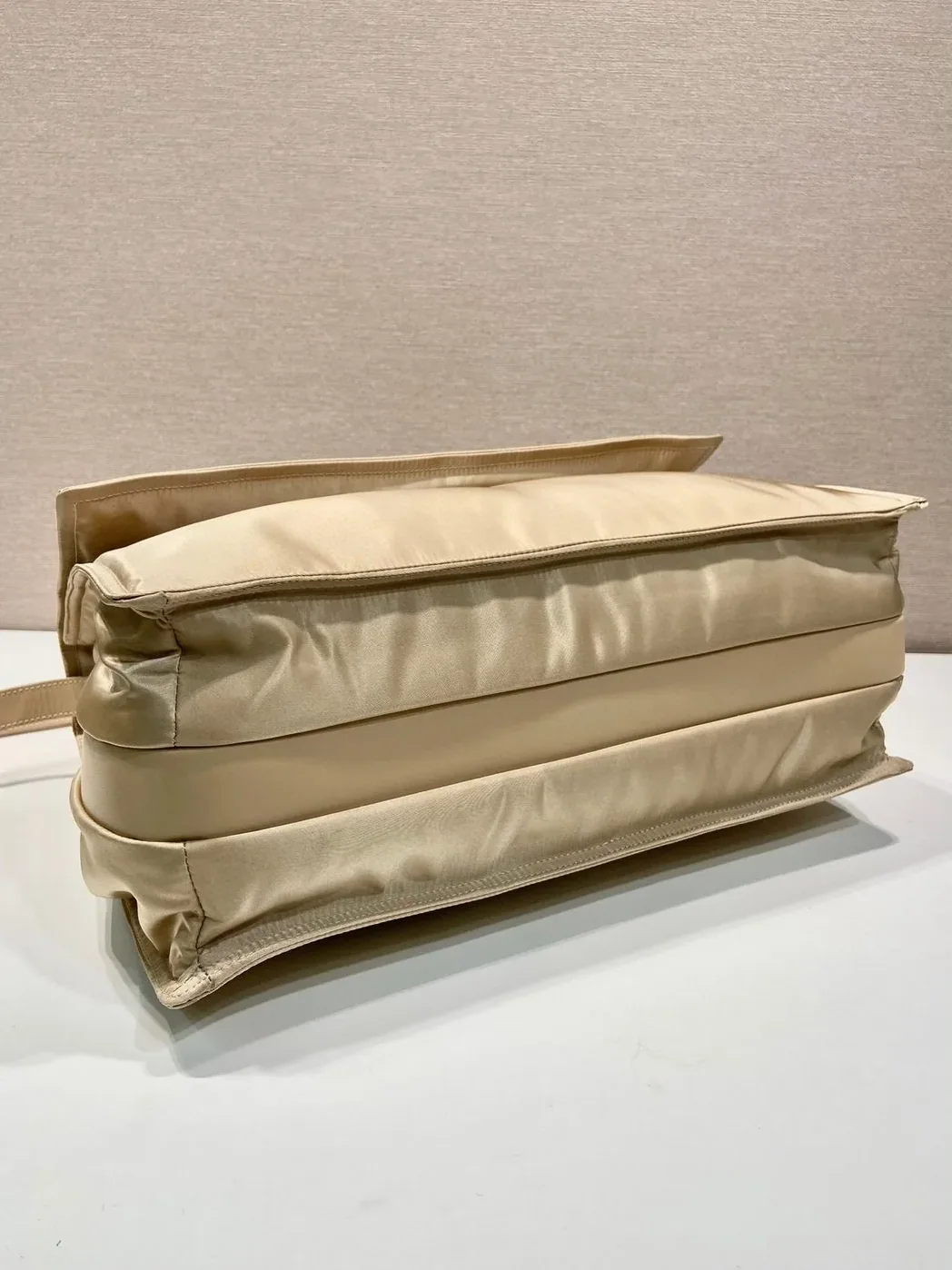 Prada Large Padded Shoulder Bag In Beige / 1BD256_RDLN_F0F24_V_OOO