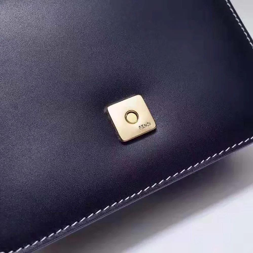 Fendi Kaligraphy Black Leather Bag for Women