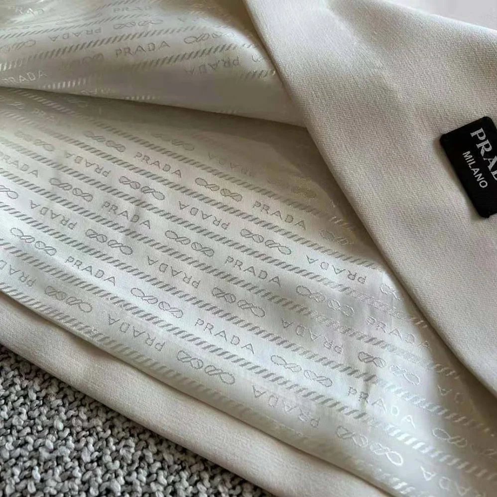 Prada Natté Minidress With Leather Logo Label for Women in White