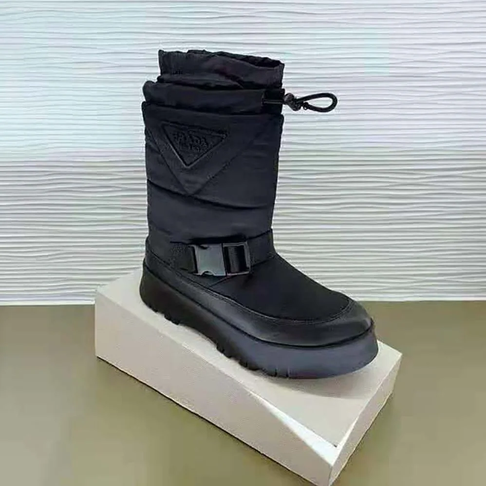 Prada Nylon Gabardine Booties for Women in Black Prada Nylon Gabardine Booties for Women in Black