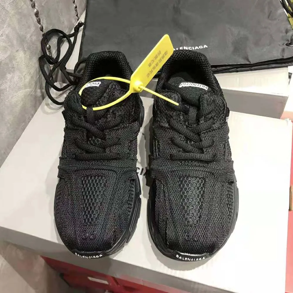Balenciaga Phantom Sneaker in Black Monocolor Fabric and Mesh for Unisex