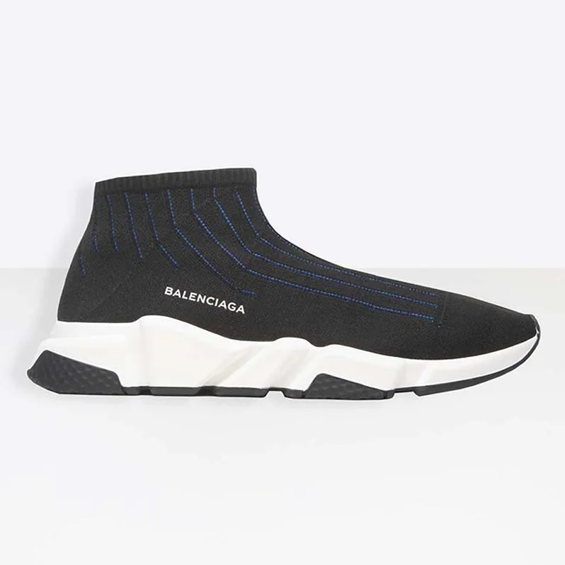 Balenciaga Speed Trainer Ribs Shoes Black for Men Balenciaga Speed Trainer Ribs Shoes Black for Men