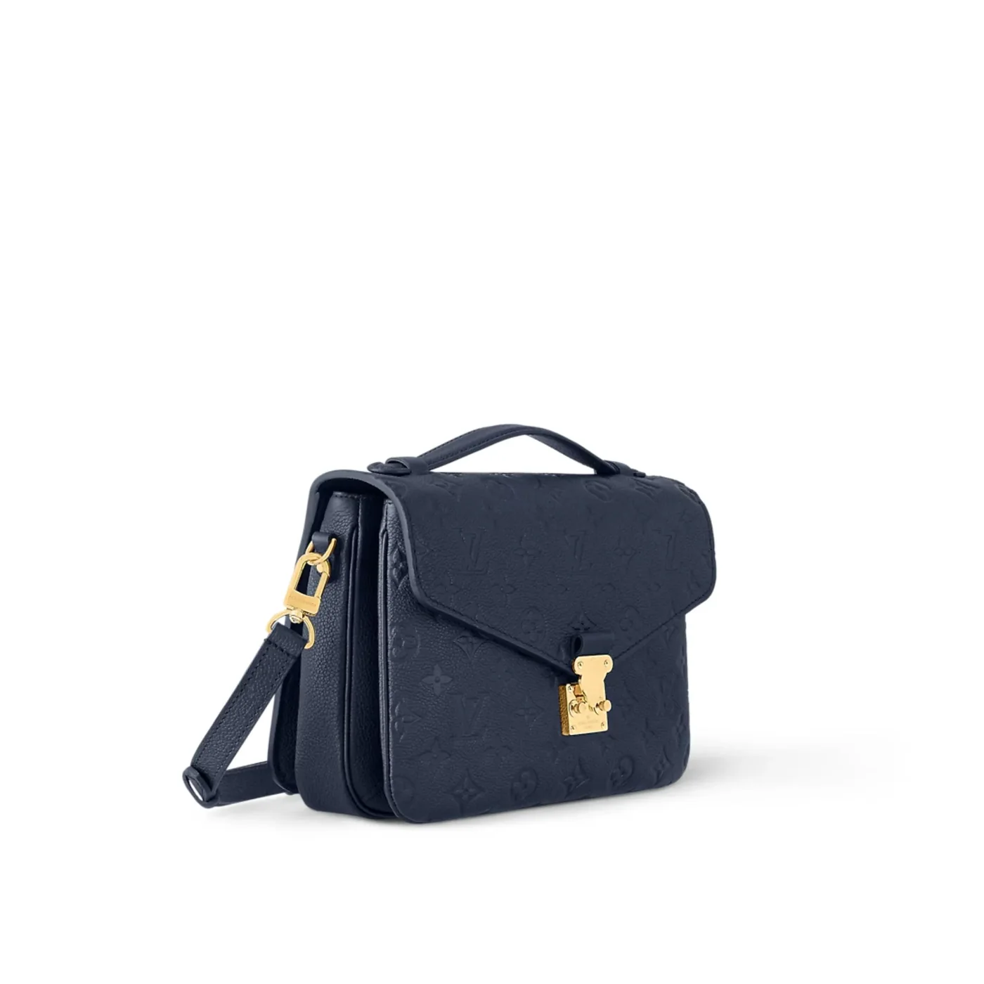 Louis Vuitton Pochette Metis Shoulder Bag / Navy Blue Monogram Empreinte Gold Hardware Louis Vuitton Pochette Metis Shoulder Bag / Navy Blue Monogram Empreinte Gold Hardware