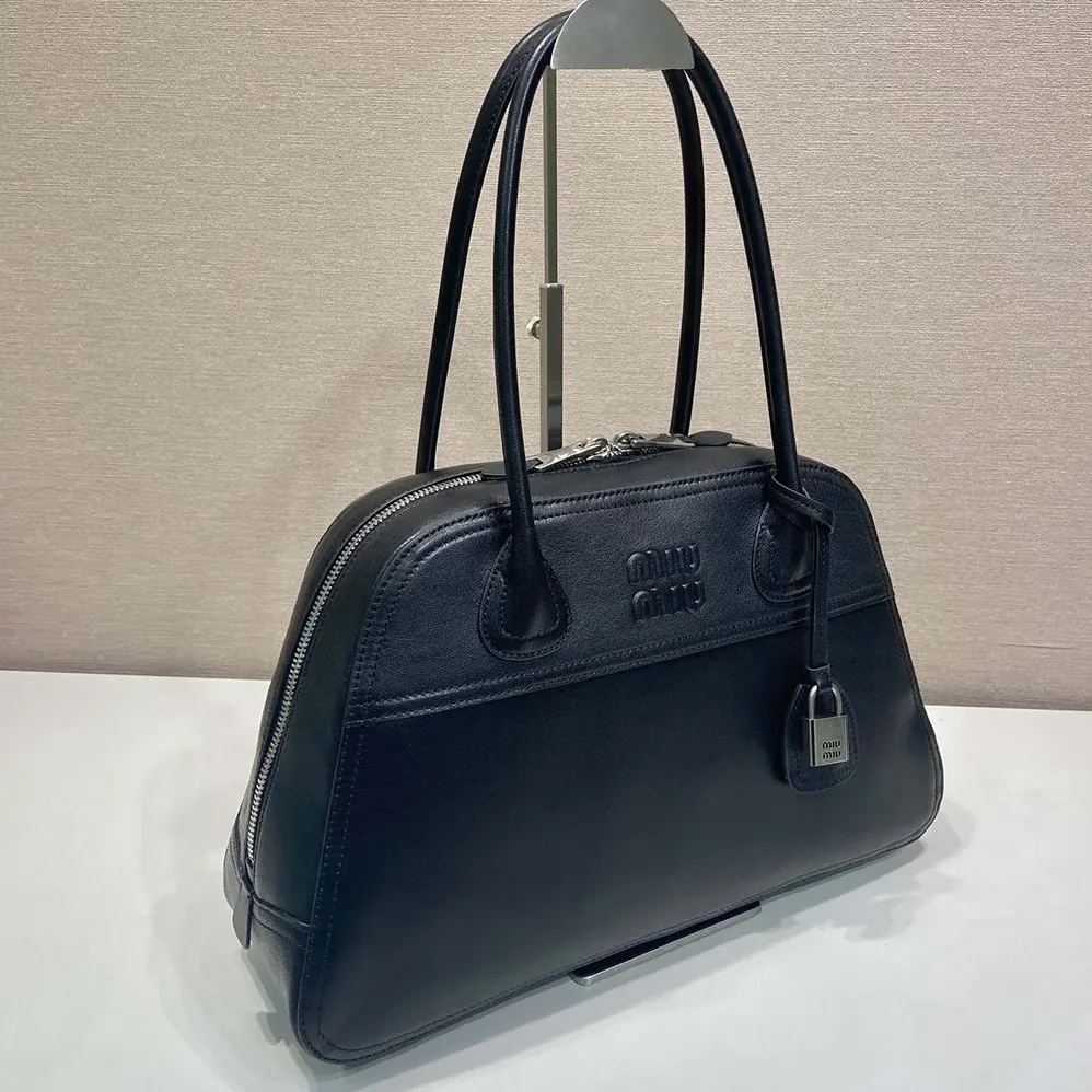 Miu Miu Vivant Leather Bag Black for Women