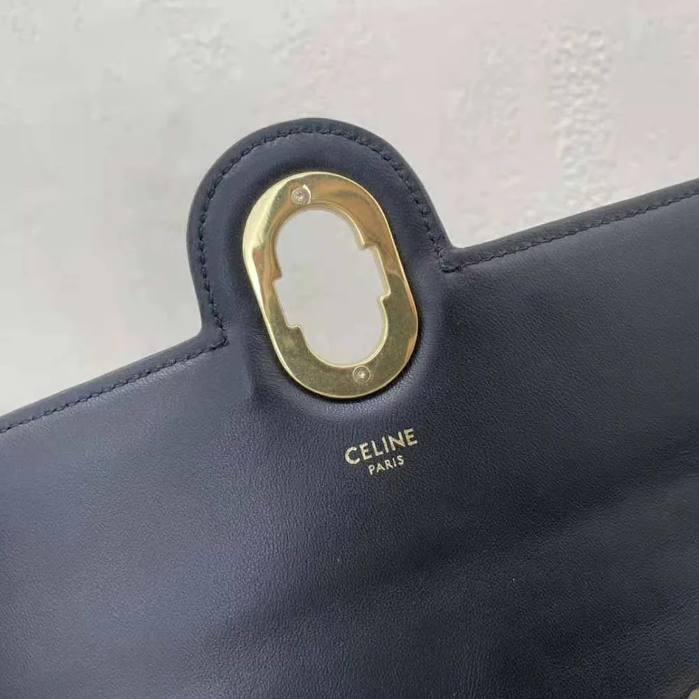 Celine Medium Chain Sulky Bag in Quilted Lambskin for Women in Black