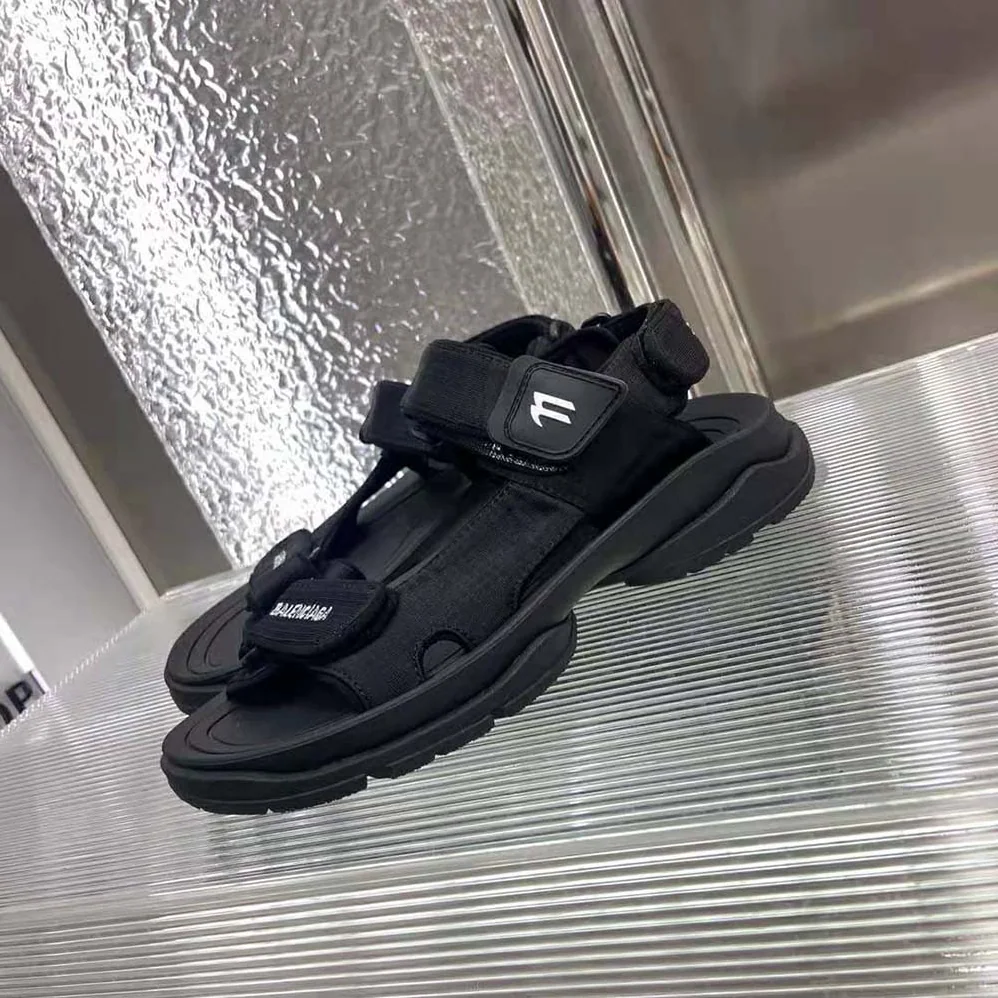 Balenciaga Tourist Sandal in Black Technical Material for Unisex
