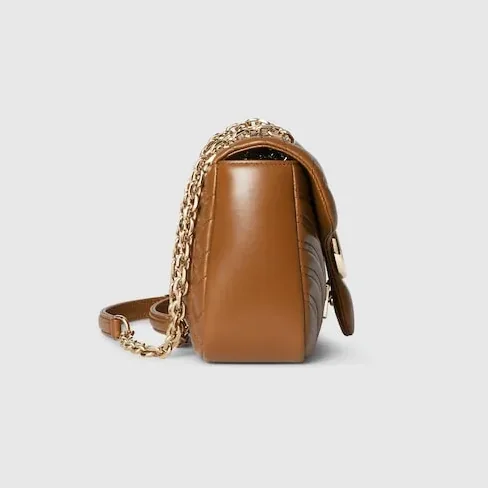Gucci Marmont Medium Shoulder Bag in Brown Light Gold Hardware Gucci Marmont Medium Shoulder Bag in Brown Light Gold Hardware