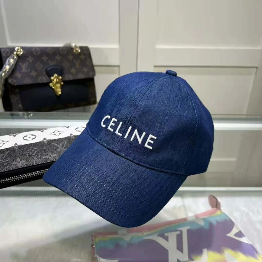 Celine Baseball Cap in Cotton for Women in Navy