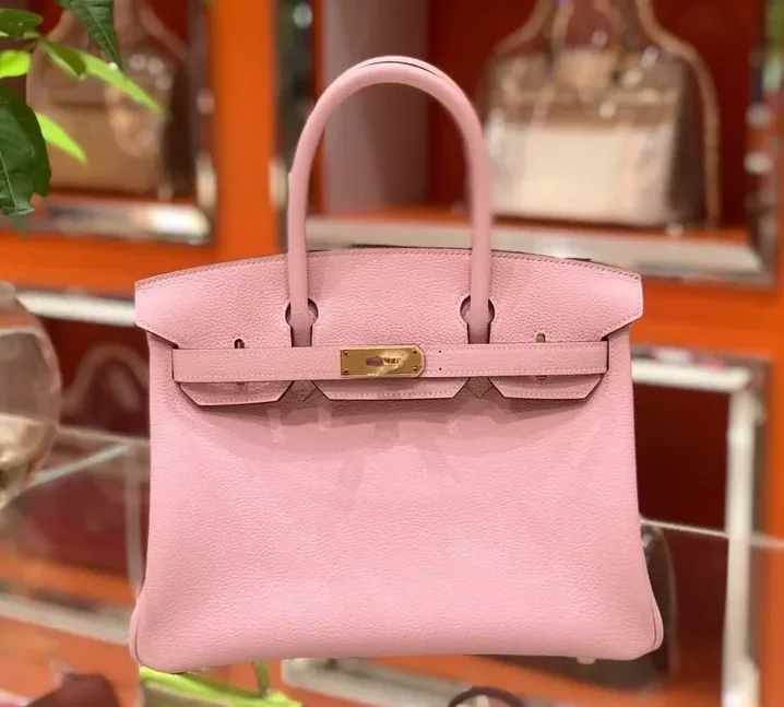 Hermes Birkin Top Handle Bag in Pink Silver Toned Hardware Hermes Birkin Top Handle Bag in Pink Silver Toned Hardware
