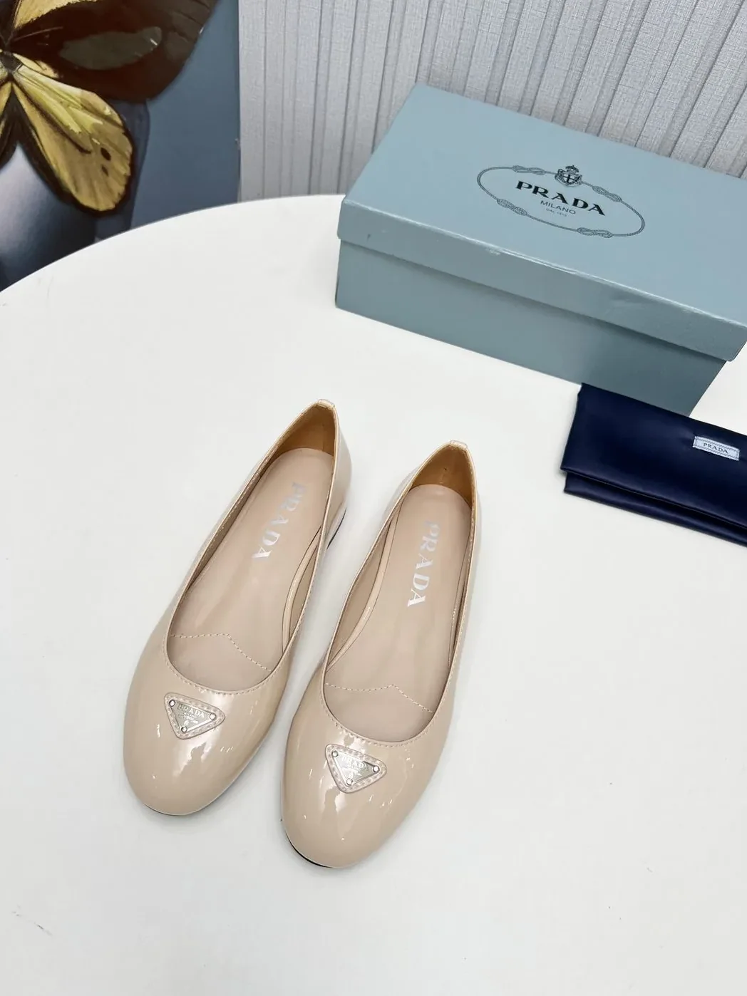 Prada Patent Ballerinas Pink