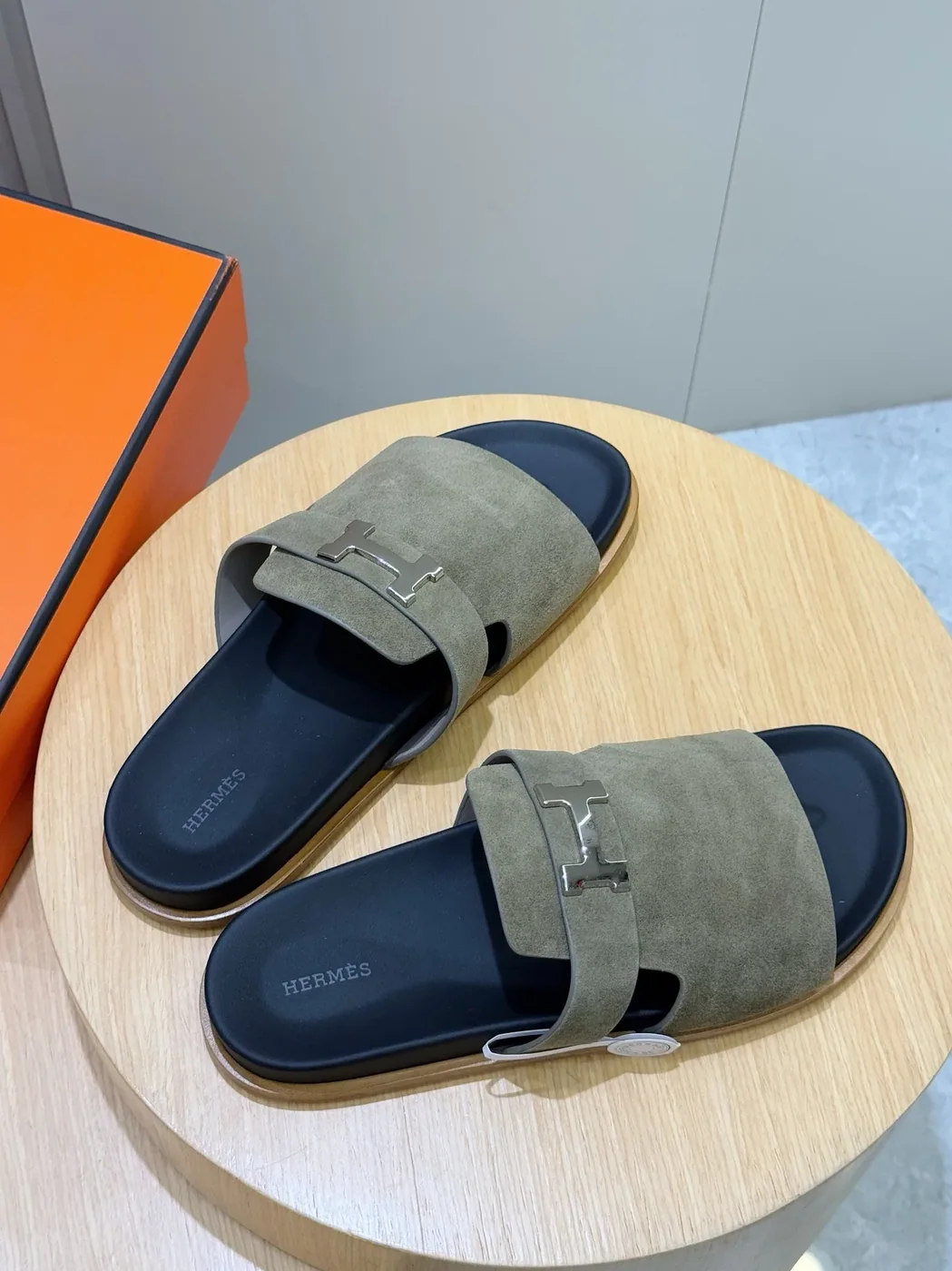 Hermes Jaures Sandals Etoupe Hermes Jaures Sandals Etoupe