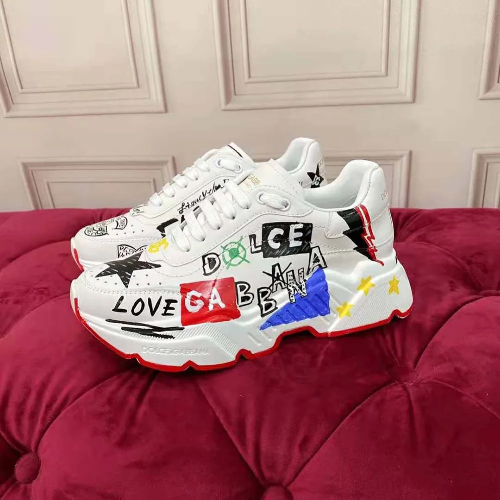 Dolce Gabbana D&G Calfskin Nappa Daymaster Sneakers for Women in Black Dolce Gabbana D&G Calfskin Nappa Daymaster Sneakers for Women in Black