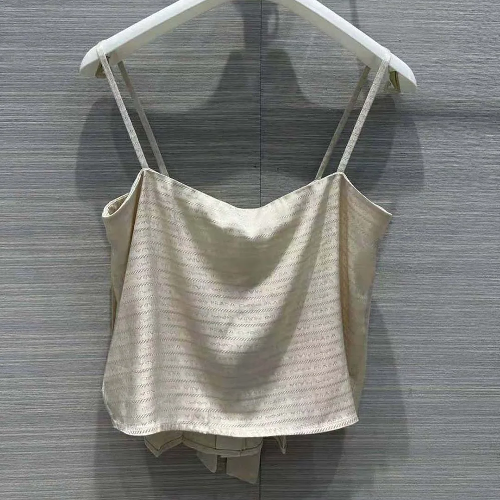 Prada Crêpe de Chine Jacquard Top for Women Prada Crêpe de Chine Jacquard Top for Women