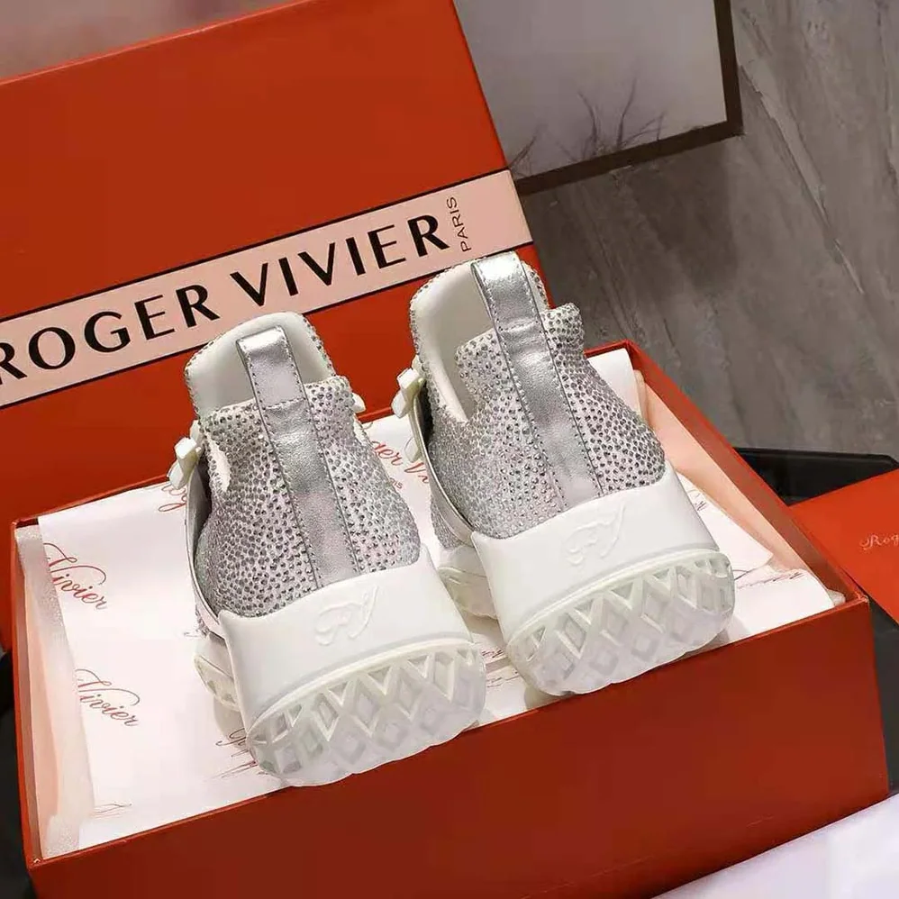Roger Vivier Viv' Run Bling Strass Buckle Sneakers in Technical Fabrics for Women