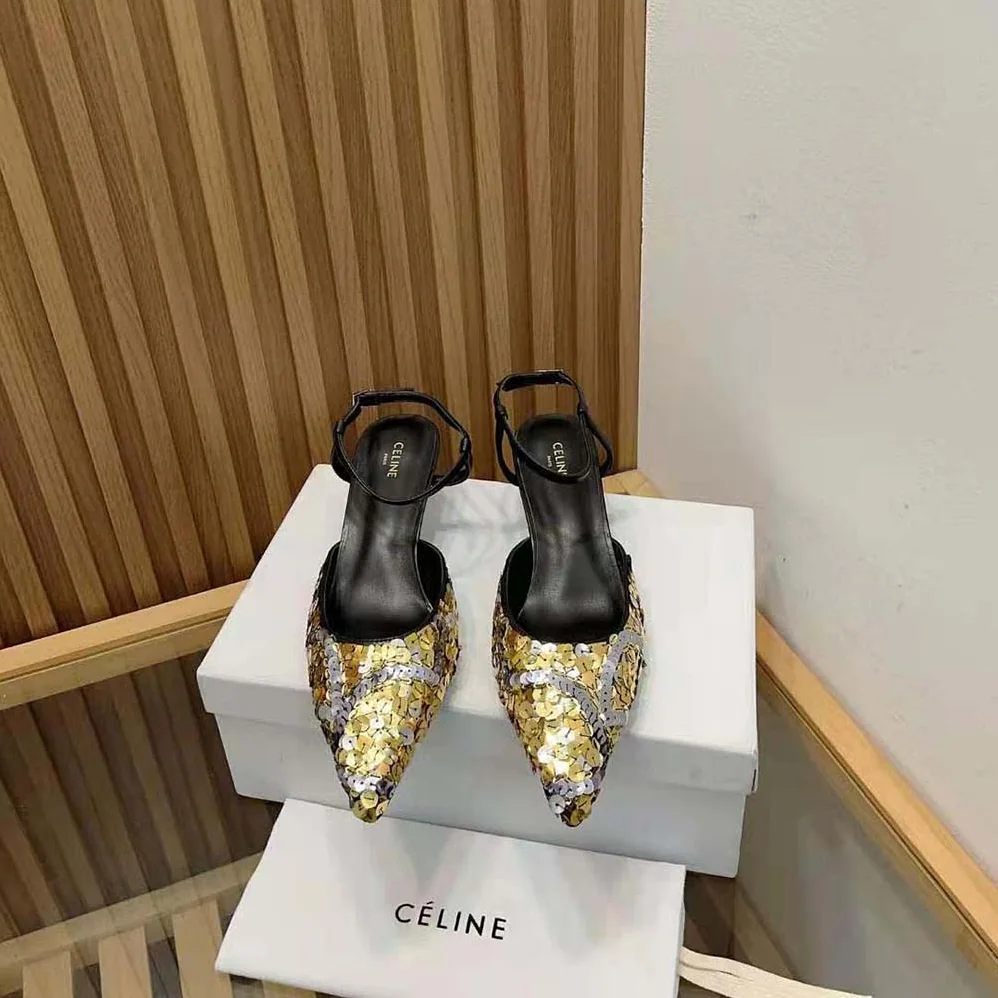 Celine Kitten in Embroidered Calfskin & Calfskin for Women Celine Kitten in Embroidered Calfskin & Calfskin for Women