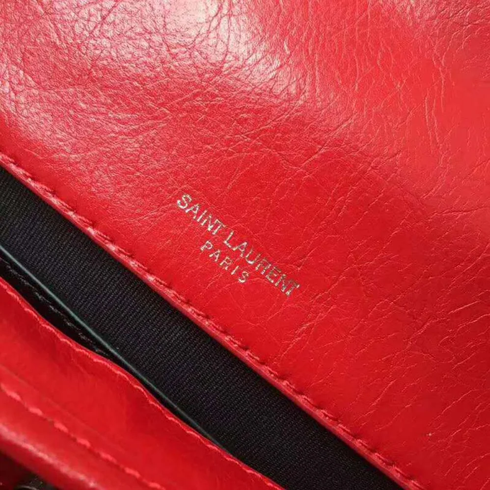 Saint Laurent YSL Niki Baby Crinkled Vintage Leather Bag for Women