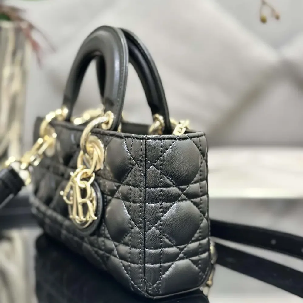 Dior Small Lady D-Joy Bag Black Cannage Lambskin for Women Dior Small Lady D-Joy Bag Black Cannage Lambskin for Women