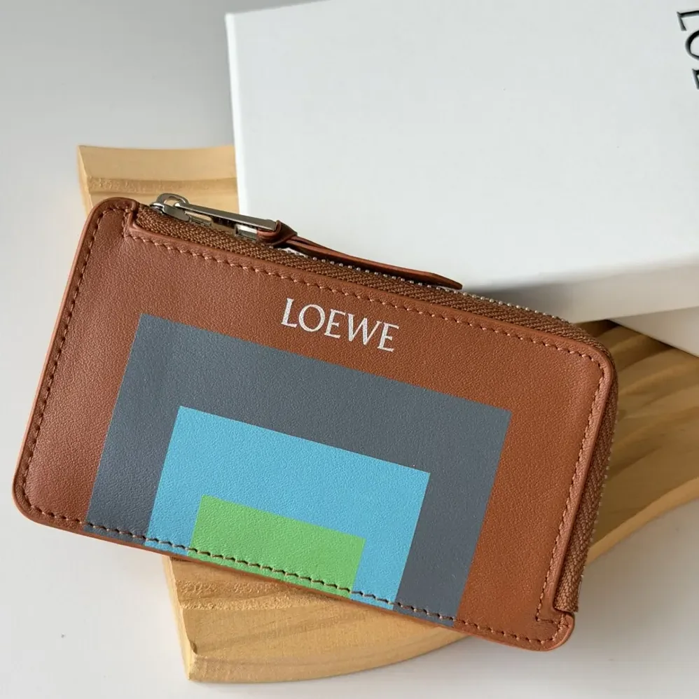 Loewe Coin Cardholder in Nappa Calfskin for Unisex in Brown Loewe Coin Cardholder in Nappa Calfskin for Unisex in Brown