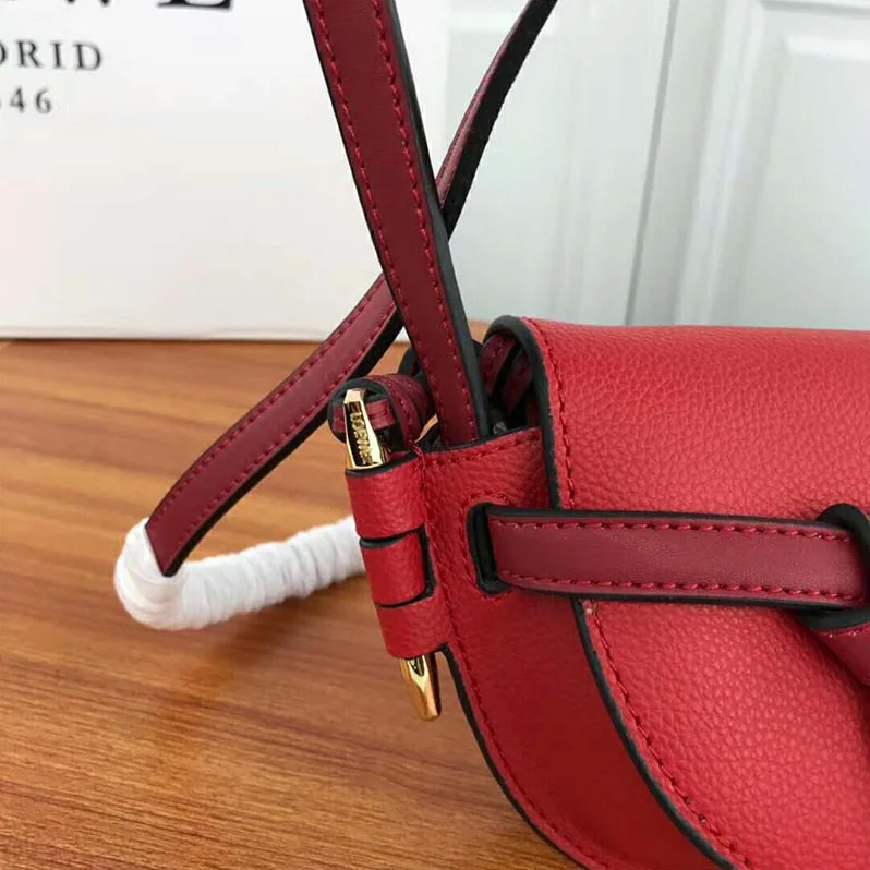 Loewe Mini Gate Bag Scarlet Red for Women in Burnt Red