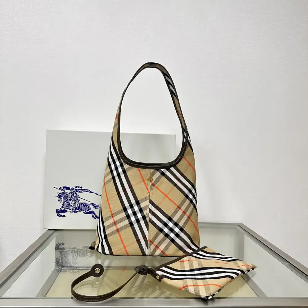 Burberry Small Check Shoulder Bag for Women