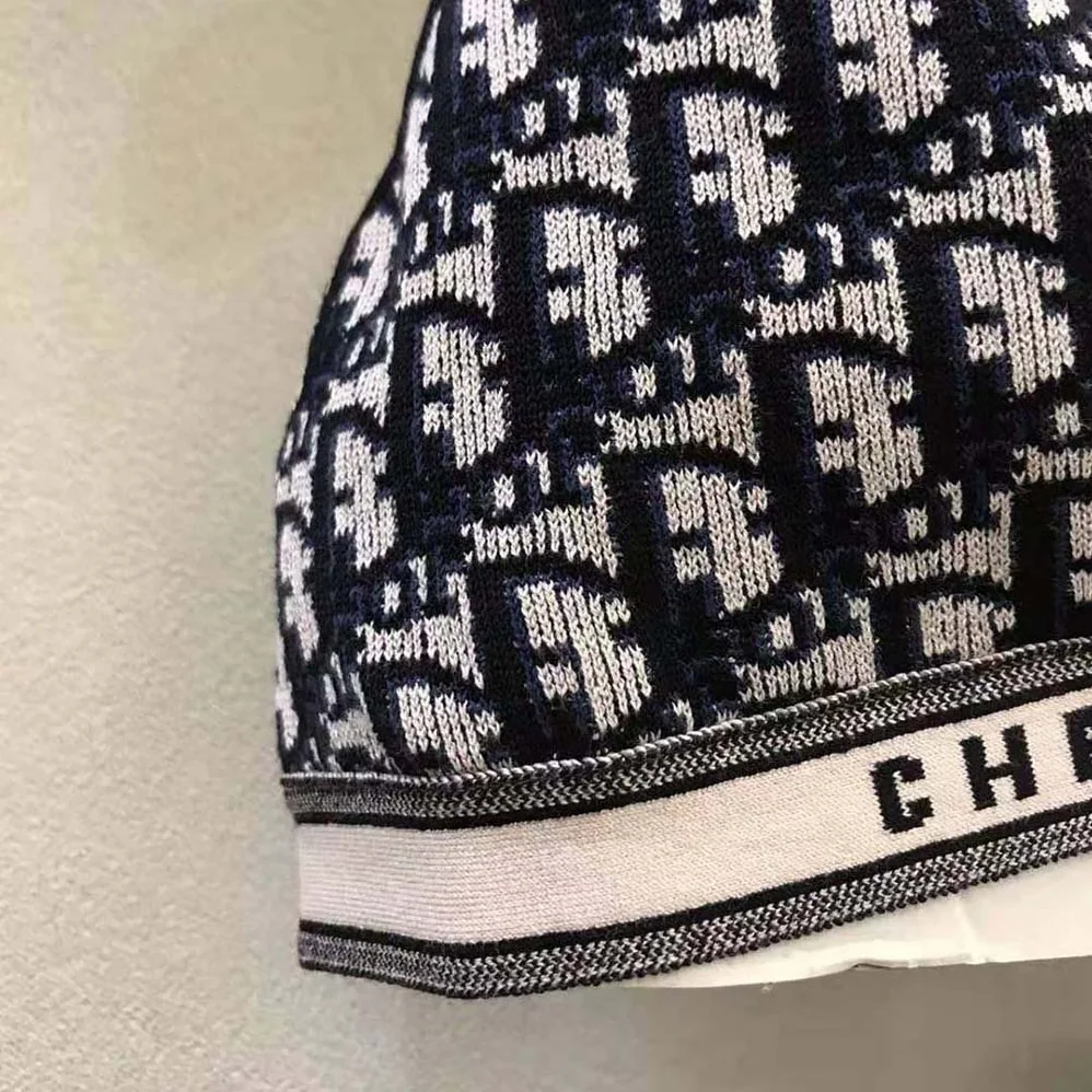 Dior Bralette Blue Dior Oblique Technical Cotton for Women