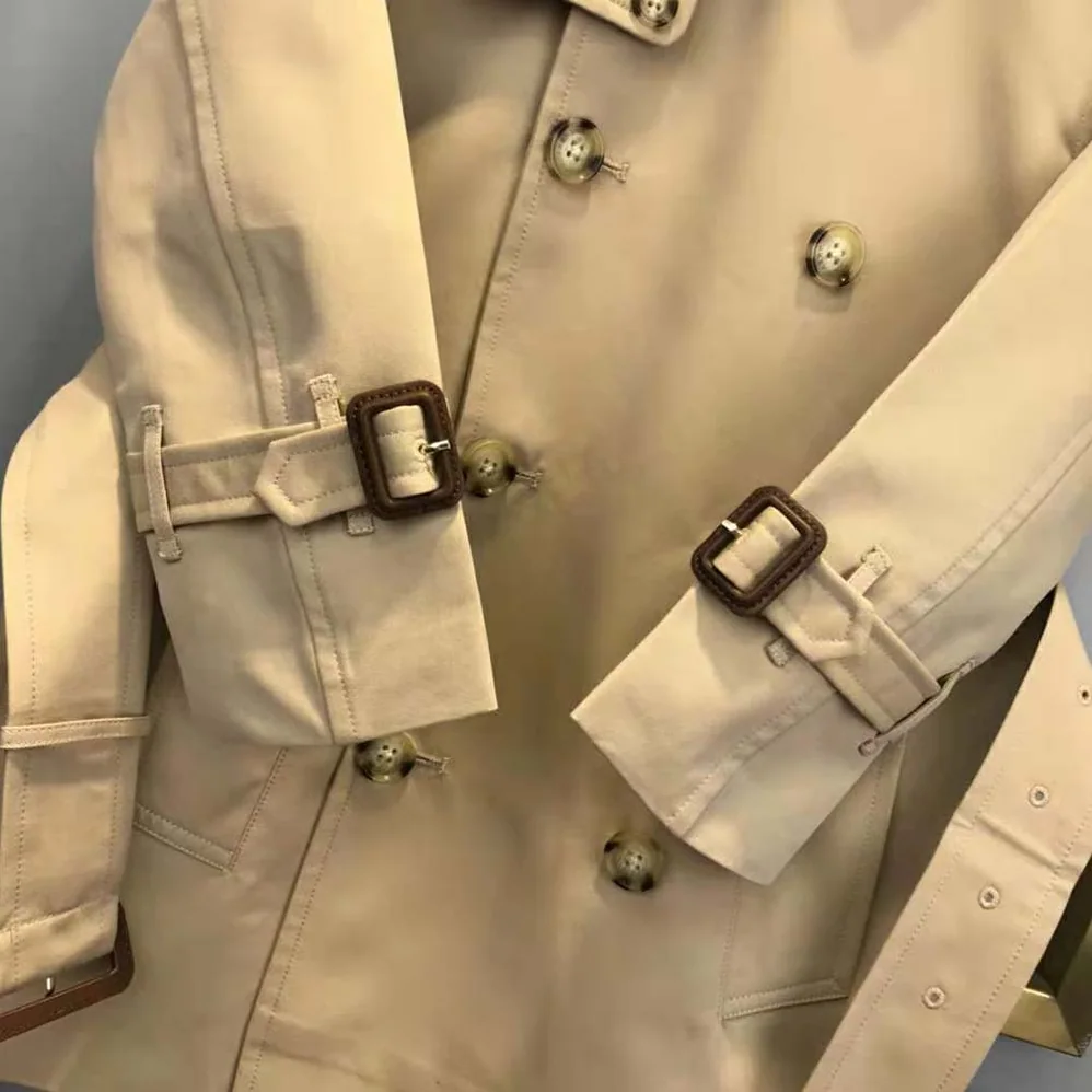 Burberry Kids' Cotton Gabardine Trench Coat in Beige