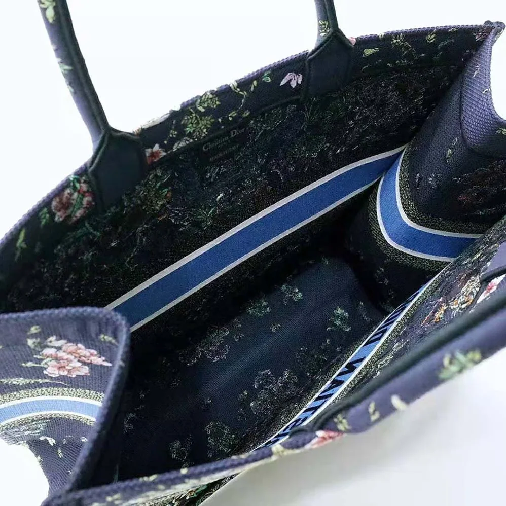 Dior Large Dior Book Tote Blue Multicolor D for Women in Constellation Embroidery