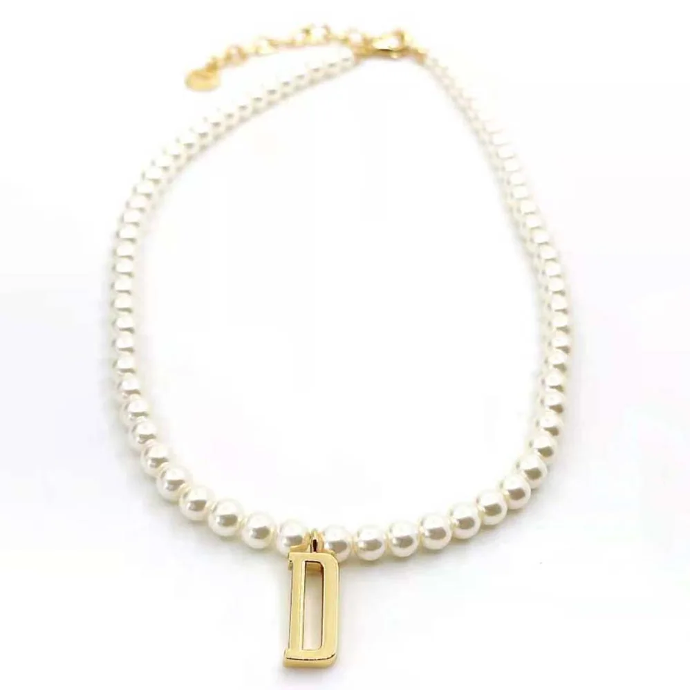 Dior Dio(r)evolution Necklace Gold-Finish Metal and White Resin Pearls for Women
