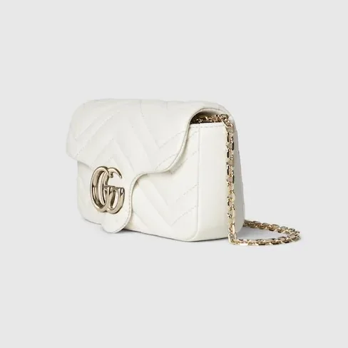 Gucci Marmont Mini Shoulder Bag in White Gold Hardware Gucci Marmont Mini Shoulder Bag in White Gold Hardware