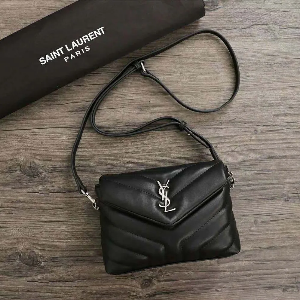 Saint Laurent YSL Loulou Small Matelasse Y Leather for Women in Black