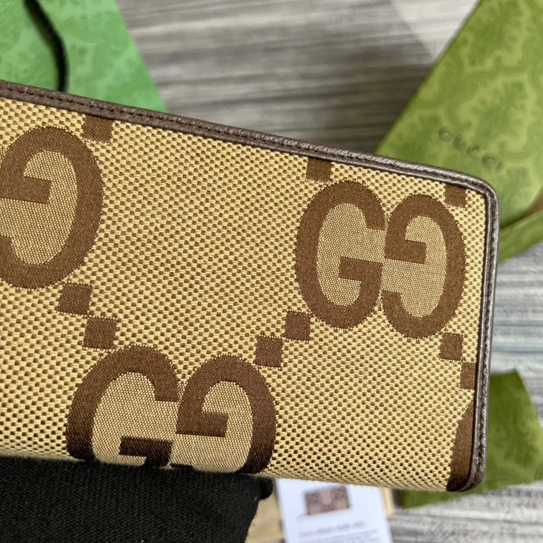Gucci Diana Jumbo GG Zip Around Wallet With GG Brown /